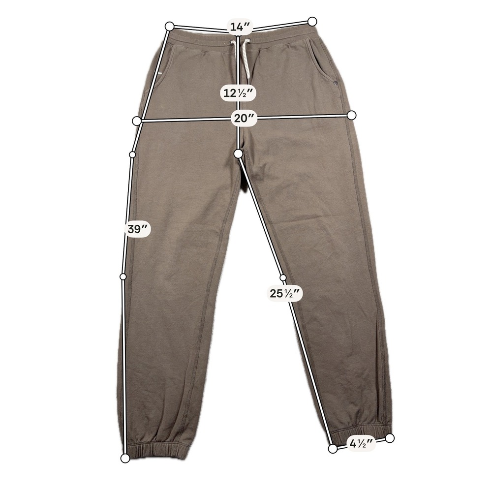 Vuori Laguna Lounge Pant 2.0 Women Small Brown Joggers VW437 Organic Cotton - Picture 7 of 8
